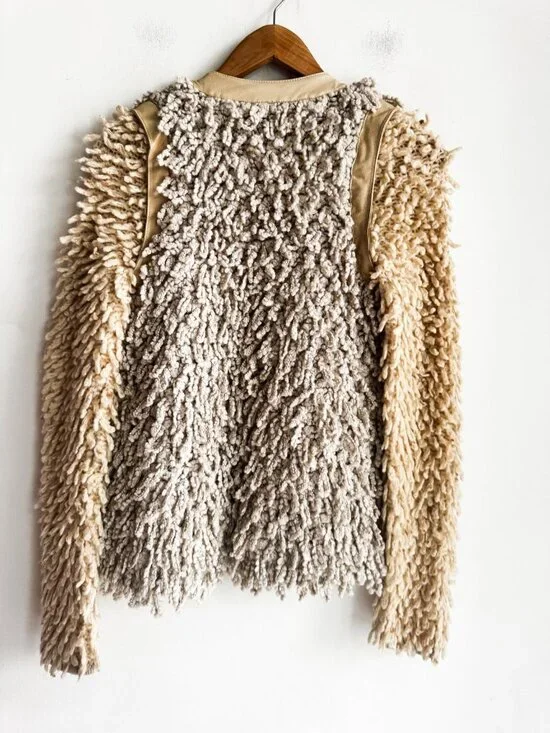 Rag and Bone Textured Leather Trim Jacket S - Picture 7 of 7